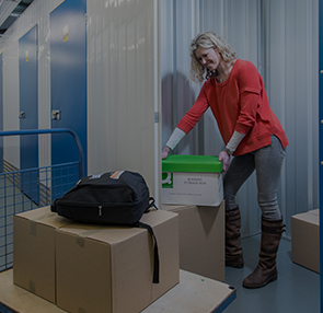 Woman using self storage