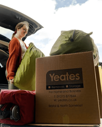 Woman using self storage