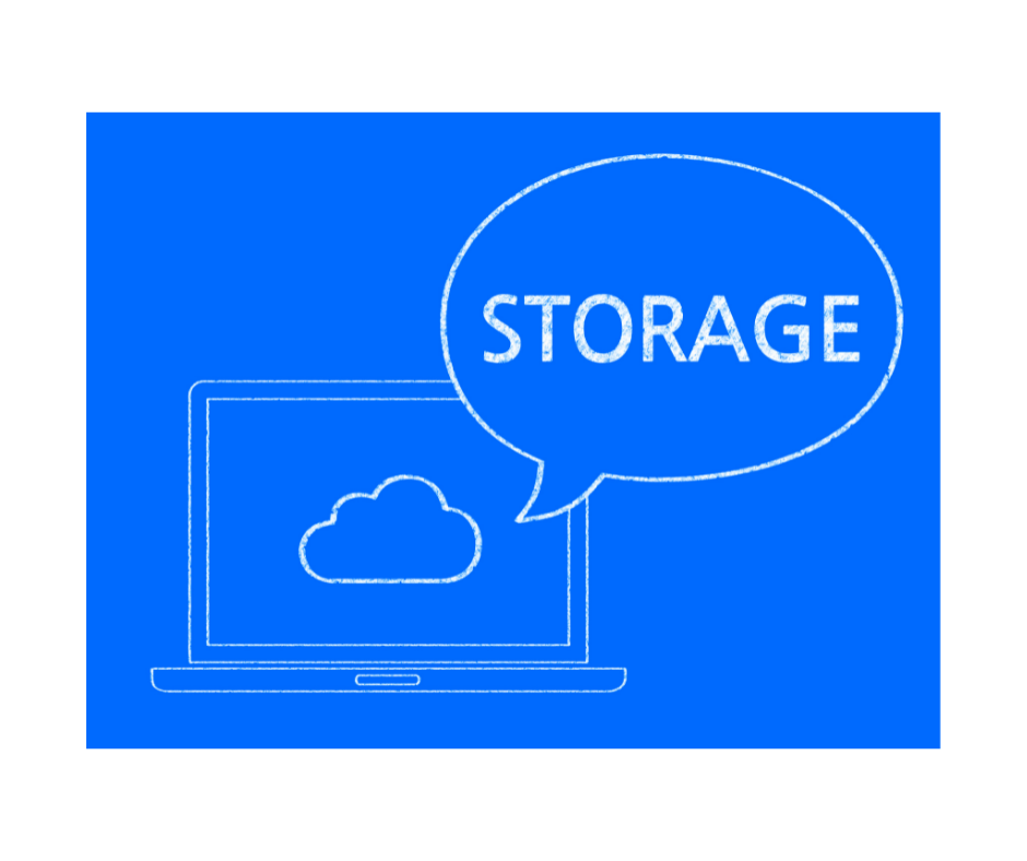 self storage for business thought bubble